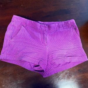 J. Crew Fuchsia Seersucker Shorts